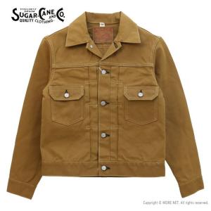 シュガーケーン SUGAR CANE 13ozブラウンダックジャケット 1953モデル SC14602 メンズ 日本製 Gジャン｜more-net2