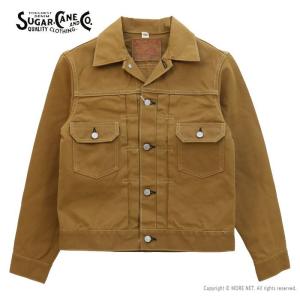 シュガーケーン SUGAR CANE 13ozブラウンダックジャケット 1953モデル SC14602 メンズ 日本製 Gジャン 2024春夏｜more-net2