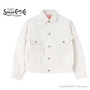 シュガーケーン SUGAR CANE 13ozホワイトデニムジャケット 1953年モデル SC15720 メンズ 日本製 Gジャン 2ndタイプ 2025春夏｜more-net2