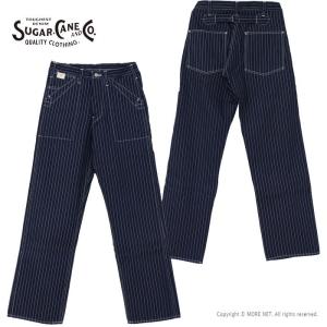 シュガーケーン SUGAR CANE 9ozウォバッシュストライプ エンジニアワークパンツ SC40786A メンズ 日本製 2023秋冬｜more-net2