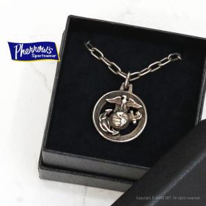 フェローズ PHERROW'S ミリタリーネックレス U.S.M.C PENDANT USMC-PENDANT メンズ 日本製 ペンダント シルバー｜more-net2