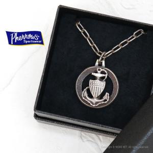 フェローズ PHERROW'S ミリタリーネックレス U.S.N PENDANT USN-PENDANT メンズ 日本製 ペンダント シルバー｜more-net2