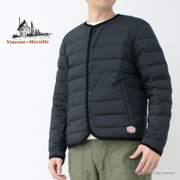 ヴァンソンエミレイユ Vincent et Mireille ステッチレスダウンカーディガン VM2...