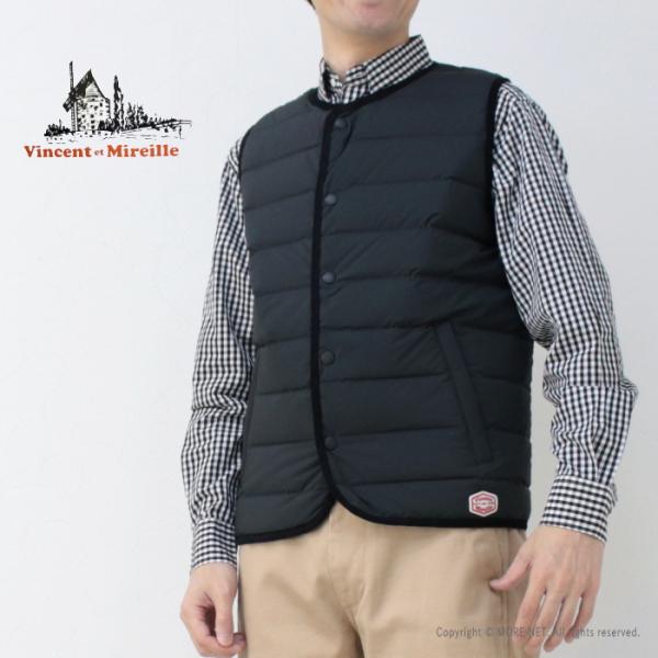 ヴァンソンエミレイユ Vincent et Mireille ステッチレスダウンベスト VM242S...