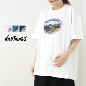 ワイルドシングス WILD THINGS デナリキャットプリントTシャツ WT24049SK 猫 半袖 ワイド レディース メンズ /返品・交換不可/SALE セール｜more-net2