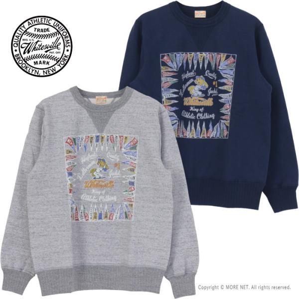 ホワイツビル WHITES VILLE 両Vガゼット プリントスウェットシャツ WV69614 メン...