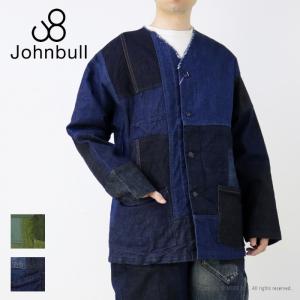 リベアバイジョンブル rebear by Johnbull パッチワークジャケット X2021 メンズ レディース 日本製 ノーカラー｜more-net2