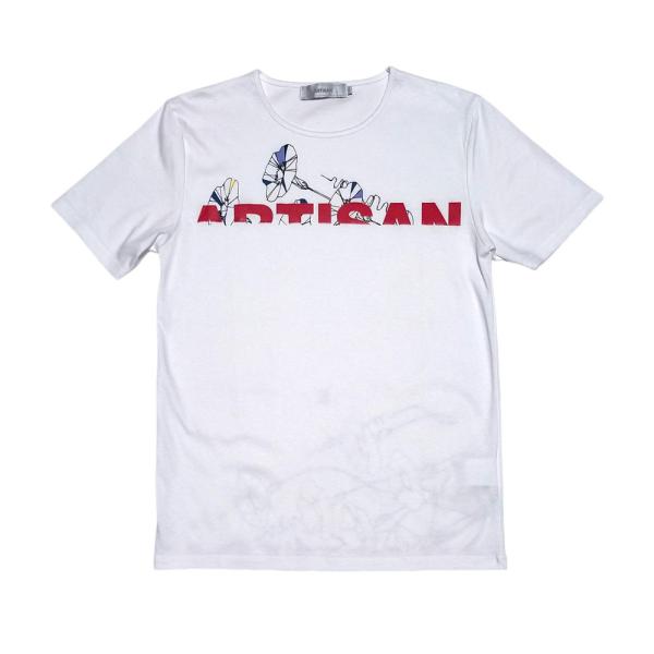 新品正規70％OFF ARTISAN アルチザン 日本製 半袖Tシャツ S 白 アートプリント