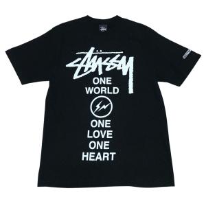 【新品タグ付き】STUSSY fragment design コラボ Tシャツ S ブラック 2011年復興支援 チャリティー限定 メキシコ製 デッドストック 正規品