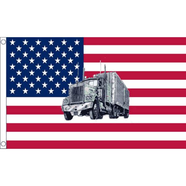 海外限定 国旗 アメリカ合衆国 星条旗 USA トラック 野郎 貨物自動車 特大フラッグ