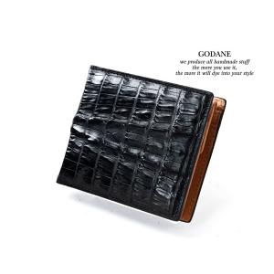 美品 SENNYU 新進工房 二つ折り財布 ヒマラヤクロコ クロコダイル 本革