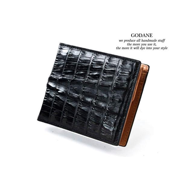 二つ折り財布  ワニ革 カイマンクロコ メンズ レディース ワニ 財布 財布 札入れ 革財布 本革 ...