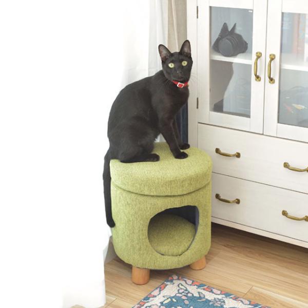 ペットハウス 室内 犬小屋 ベッド 犬 猫 ペットハウス スツール  くつろぐ ベット 円形 チェア...