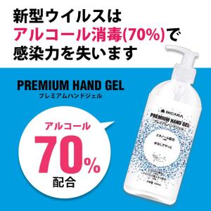 【販売終了】濃度検査済 エタノール 70%配合【12時まで当日発送】プレミアム ハンドジェル 500ml  1本 手 除菌 ヒアルロン酸 消毒 アルコール ウイルス除去