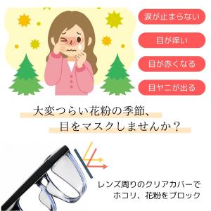 【花粉メガネ 曇り止め ユニセックス 花粉絶縁...の詳細画像1