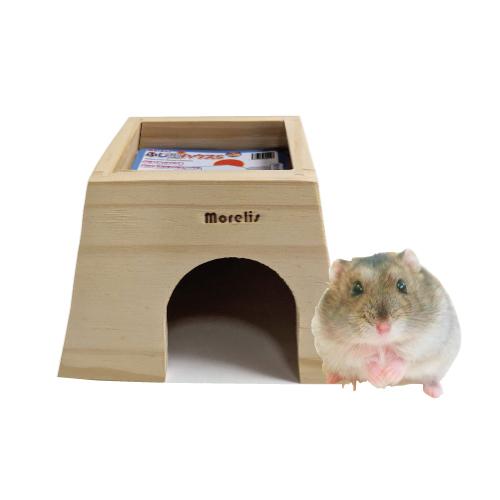 小動物用品　ハウス　ハムスター　リス　木製ハウス　天然木　ふじ型ハウスS　　