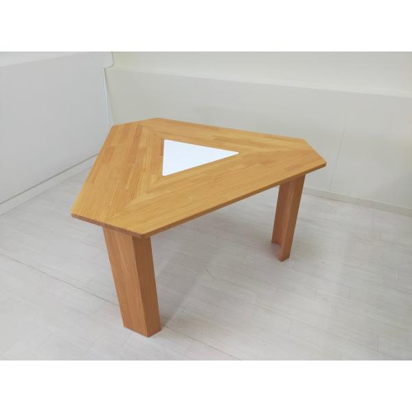 ダイニングテーブル ダイニング 三角テーブル Sサイズ  木製 三角形 3人用 2人用 テーブル コ...