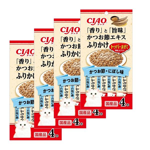 【送料無料】【賞味期限2026/5】猫用 「香り」と「旨味」かつお節エキスふりかけ 3g4本×4個セ...