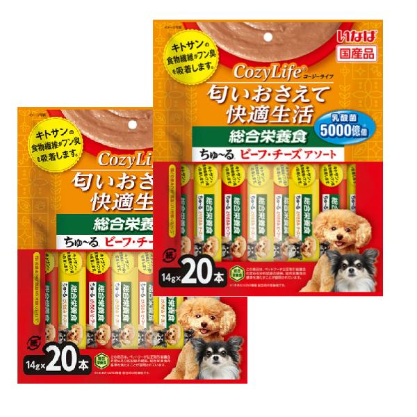 【送料無料】【賞味期限2026年12月】いなば 犬用ごはんちゅーる コージーライフ ビーフ・チーズア...