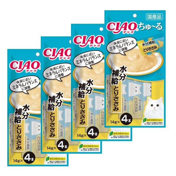 【送料無料】【賞味期限2027/2】チャオ (CIAO) 水分補給ちゅーる とりささみ 14g4本×...