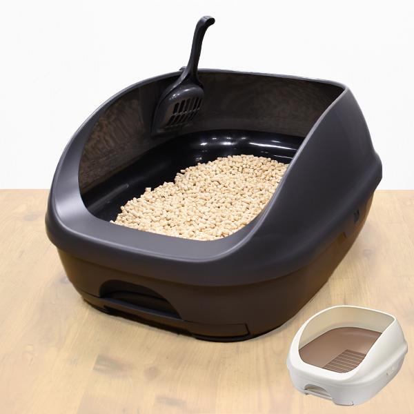 デオトイレ　ハーフカバー本体セット（システムトイレ本体+サンド+シート）　ナチュラルアイボリー / ...