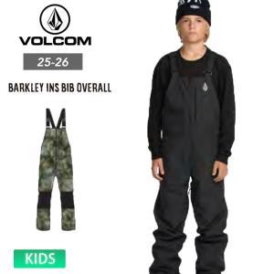 25-26 VOLCOM ボルコム BARKLEY INS BIB OVERALL キッズ ジュニア ビブパンツ スノーボード つなぎ｜モアスノー Yahoo!店