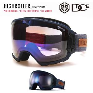 19-20 2020 DICE ダイス HIGHROLLER ハイローラー HR94265NAV レンズ：PHOTOCHROMIC / ULTRA LIGHT PURPLE / ICE MIRROR  スキー・スノーボード ゴーグル｜moresnow
