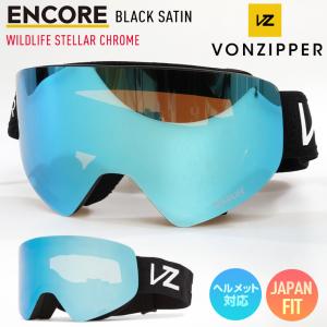 2024 VONZIPPER ボンジッパー ENCORE エンコア スノーボード ゴーグル KLC BLACK SATIN レンズ：WILDLIFE STELLAR CHROME スキー｜moresnow