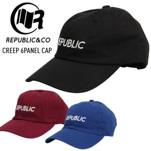 REPUBLIC リパブリック CREEP 6PANEL CAP クリープ シックスパネル キャップ 帽子｜moresnow
