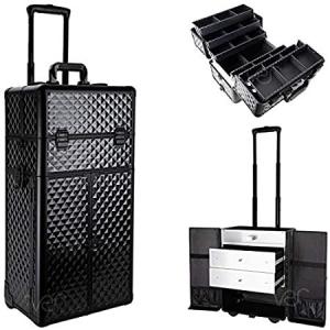 SunRise Professional Rolling Makeup Train Case, He...