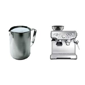 Breville BES870XL Barista Express Espresso Machine and Update International (EP-12) 12 Oz Stainless Steel Frothing Pitcher Bundle＿並行輸入品