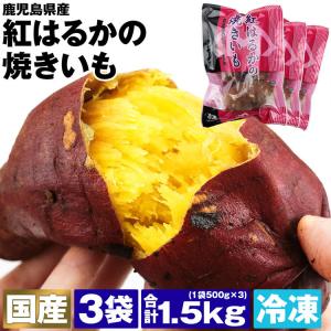 焼き芋 紅はるか 1.5kg(500g×3) 鹿児島県産 レンジで簡単 やきいも さつまいも 食品 海鮮 ギフト クーポン 父の日｜morigen
