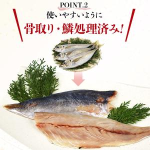 アジ 冷凍 骨取り フィレ 1kg(12〜25...の詳細画像3