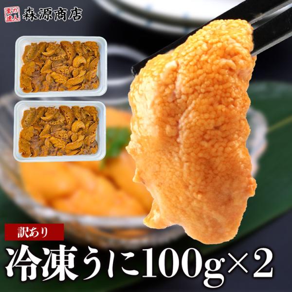 うに 訳あり 冷凍 100g×2パック 不揃い 崩れ お刺身 ウニ うに 雲丹 冷凍 食品 海鮮 ギ...