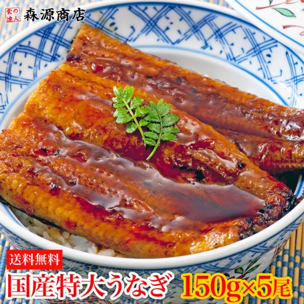 国産 うなぎ 5尾 約150g （計約750g） 鰻 山椒・タレ付き 鰻 うなぎ ウナギ 蒲焼 かば...