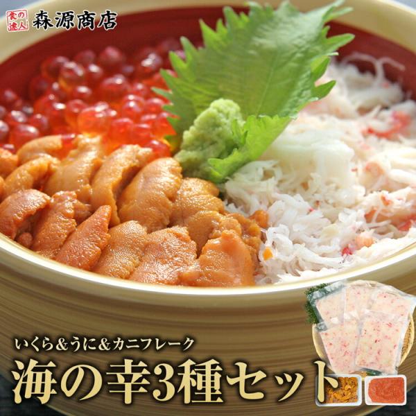 海の幸 3種セット いくら ウニ カニフレーク うに 蟹 ズワイガニ ずわい蟹