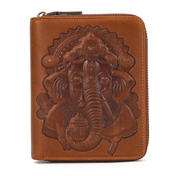 本革財布 カードケース メンズ レディース 大容量 カード収納 ヴィンテージ風 カジュアル ブラウン...