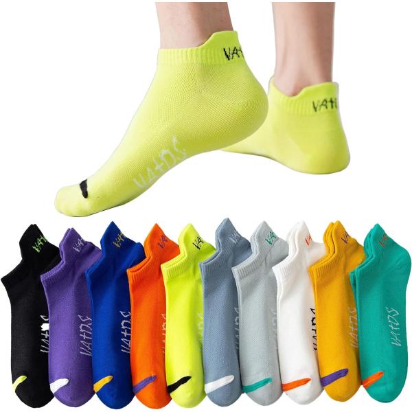 靴下 メンズ くるぶしソックス スポーツソックス 春夏秋 10足セット 24-28cm カラフルソッ...