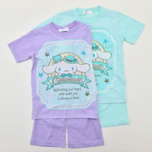 送料無料♪サンリオ シナモロール 半袖Tシャツ生地のパジャマ　130cm-150cm (032CN0072）