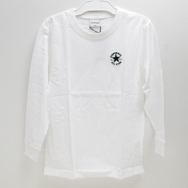 CONVERSE長袖Tシャツ ホワイト130〜140cm（0421-8066)