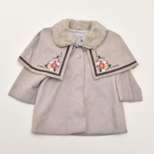レトロ　エンゼルベビーのケープ 刺繍付きコート 2才 （1912-0955)｜moriguchiakachan