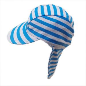 送料無料♪日よけ つば 付き スイムキャップ 水泳帽 ボーダー （CAT-19-BB）｜moriguchiakachan