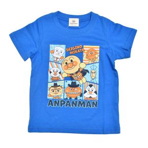 送料無料♪アンパンマン 男児　キッズ 半袖Tシャツ キャラクター集合柄　90cm/95cm/100cm （SA3008）