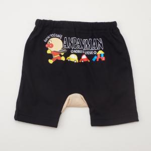 ♪　アンパンマン 無地キャラ顔つき 3分丈パンツ 90ｃｍ/95ｃｍ