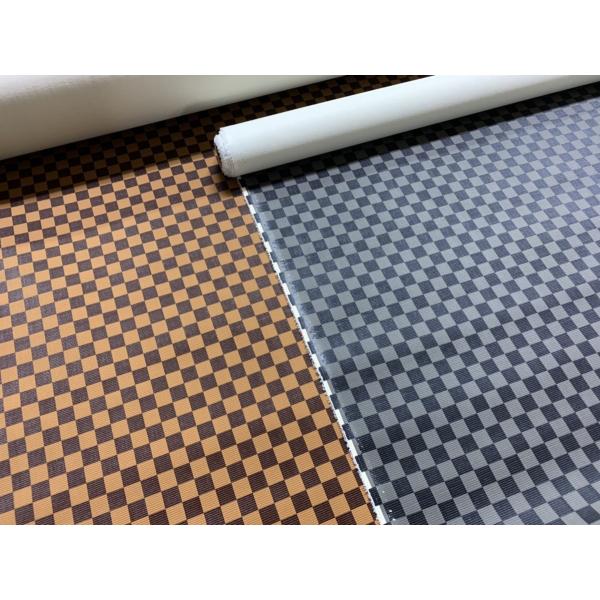市松柄　タタミ風　ビニール　PVC　生地【50cmあたり450円】ベージュ