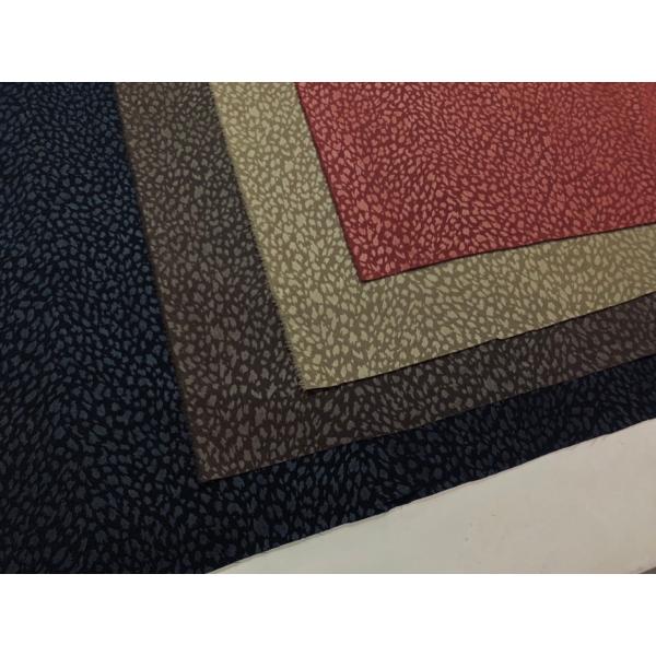 ドークレ サテン ヒョウ　型押し 起毛　生地 チョコ【50cmあたり300円】