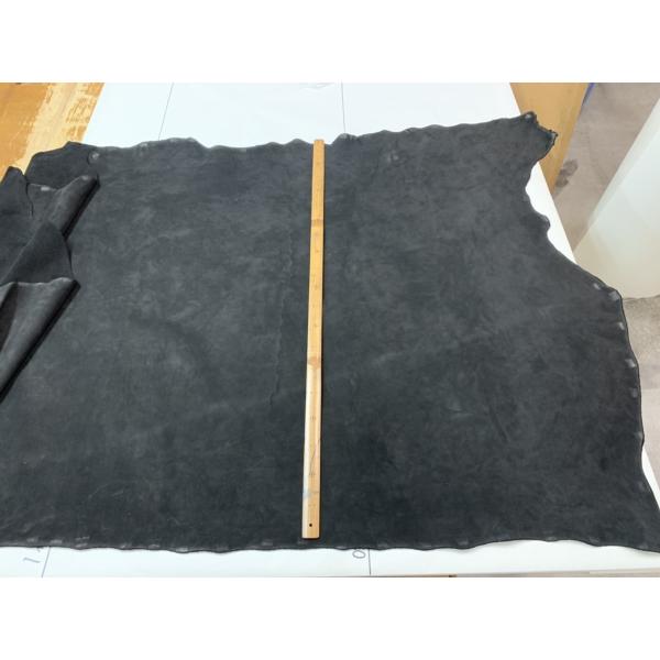 ※写真現物のみ　本革　ヌバック　ブラック　厚み2mm　クラフト 92-2