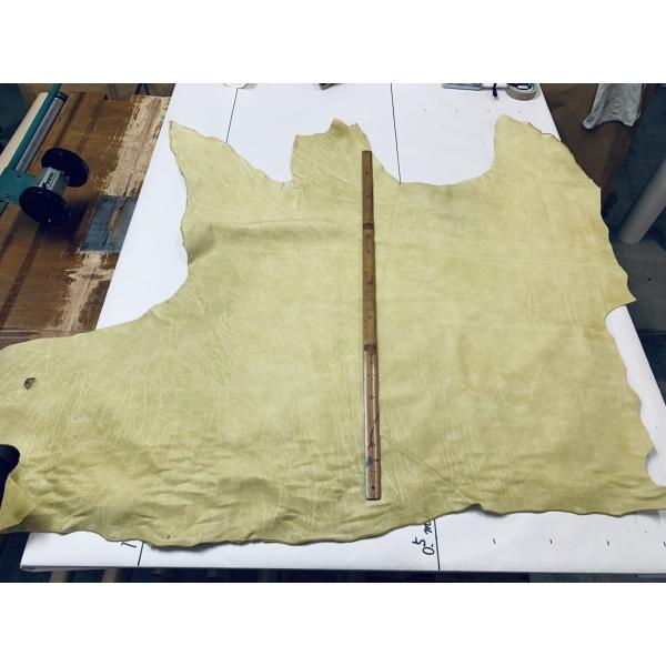 ※写真現物のみ 本革 イエロー 厚み1.7mm クラフト 85-1