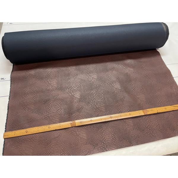 ワニ　クロコダイル　手染め　PVC　ビニール【 50cmあたり500円 】チョコ