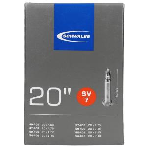 SCHWALBE(シュワルベ) 【正規品】20×1.50/2.40用チューブ 仏式 40mmバルブ 7SV｜morimori117